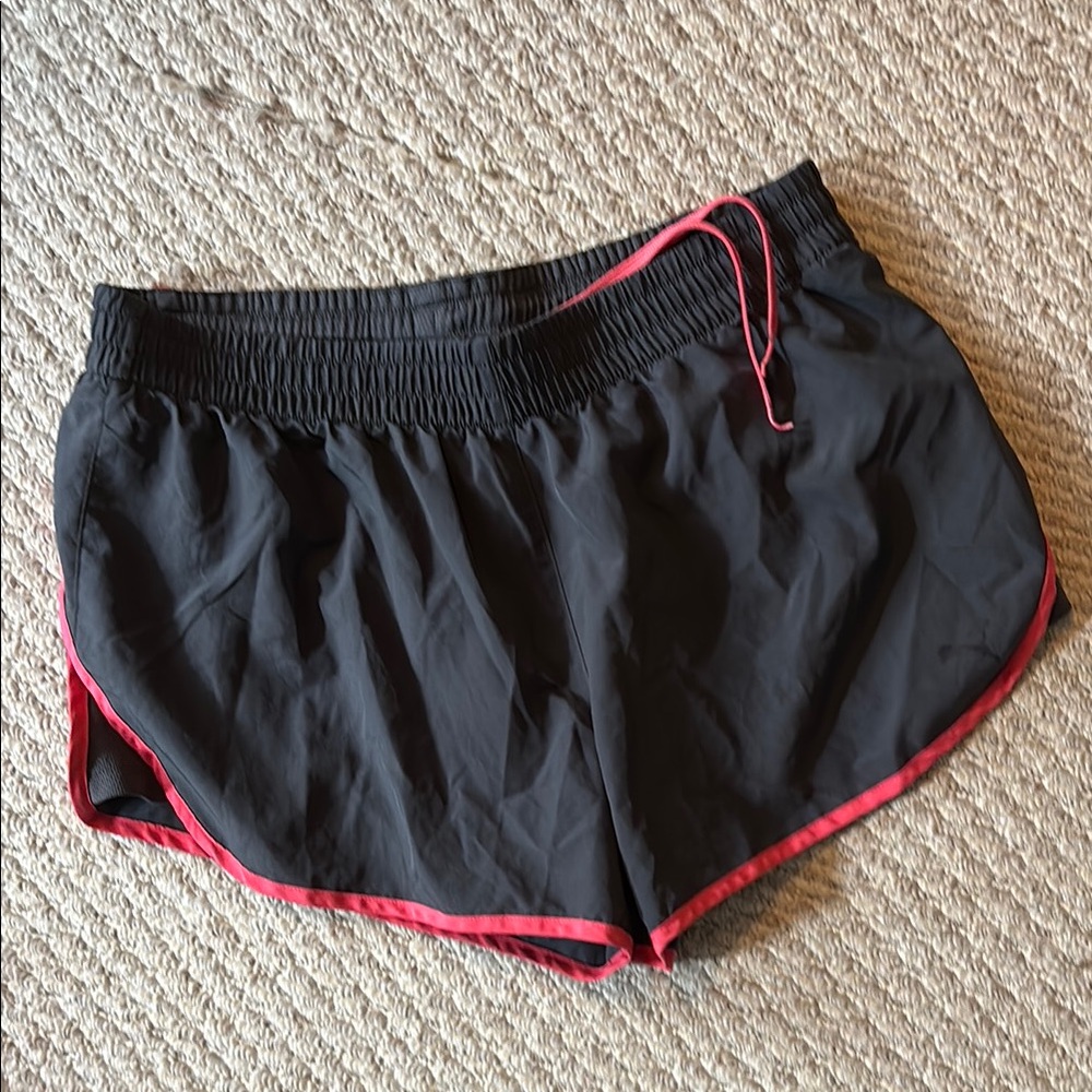 Women's Charcoal Grey and Pink Shorts